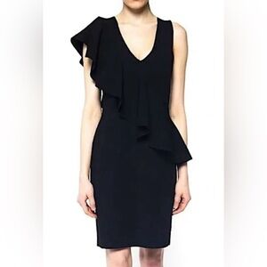 Diane Von Furstenberg Black One Shoulder Dress